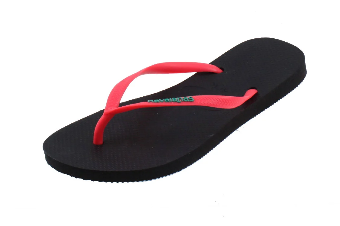 black and coral havaianas