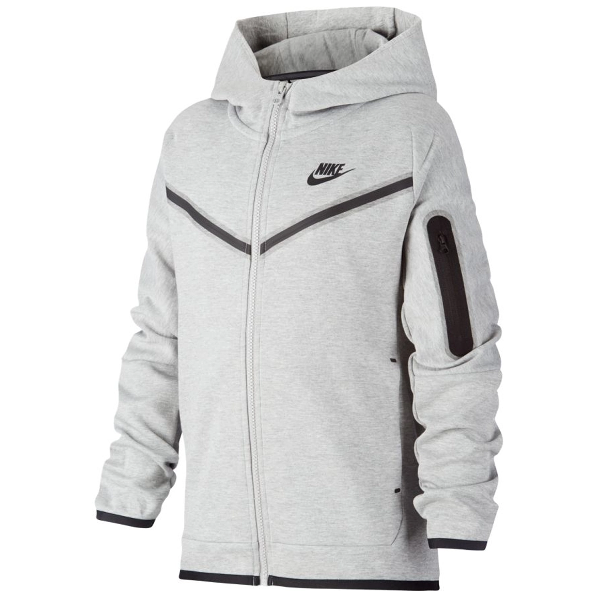 nike tech fleece hoodie grey junior
